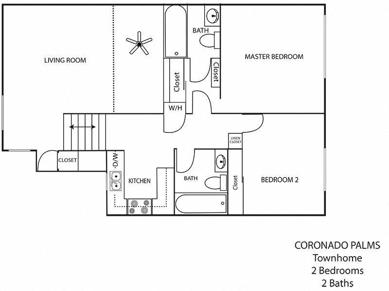 2x2TH Floor Plan 4